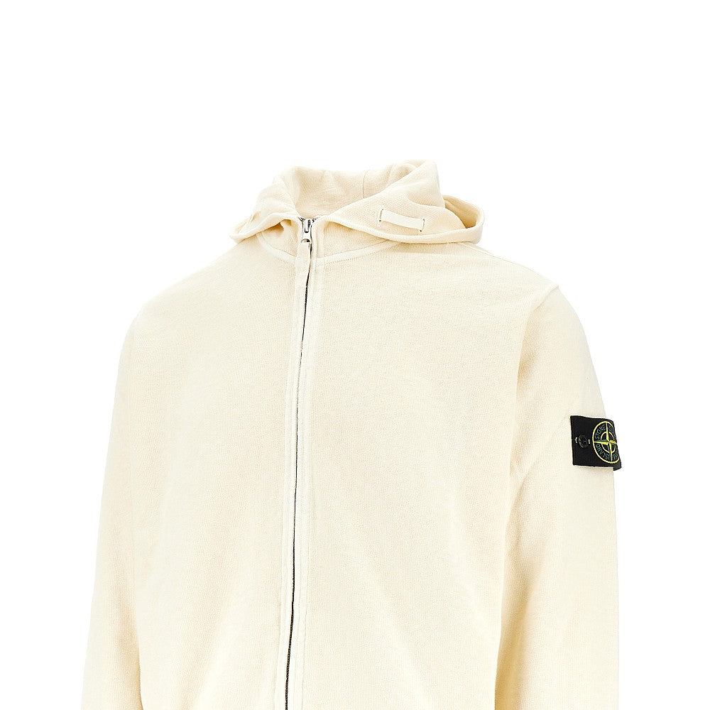 Felpa full-zip in french terry