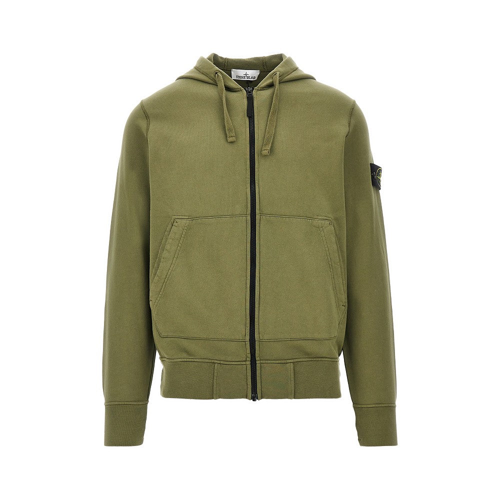 Felpa full-zip in cotone biologico