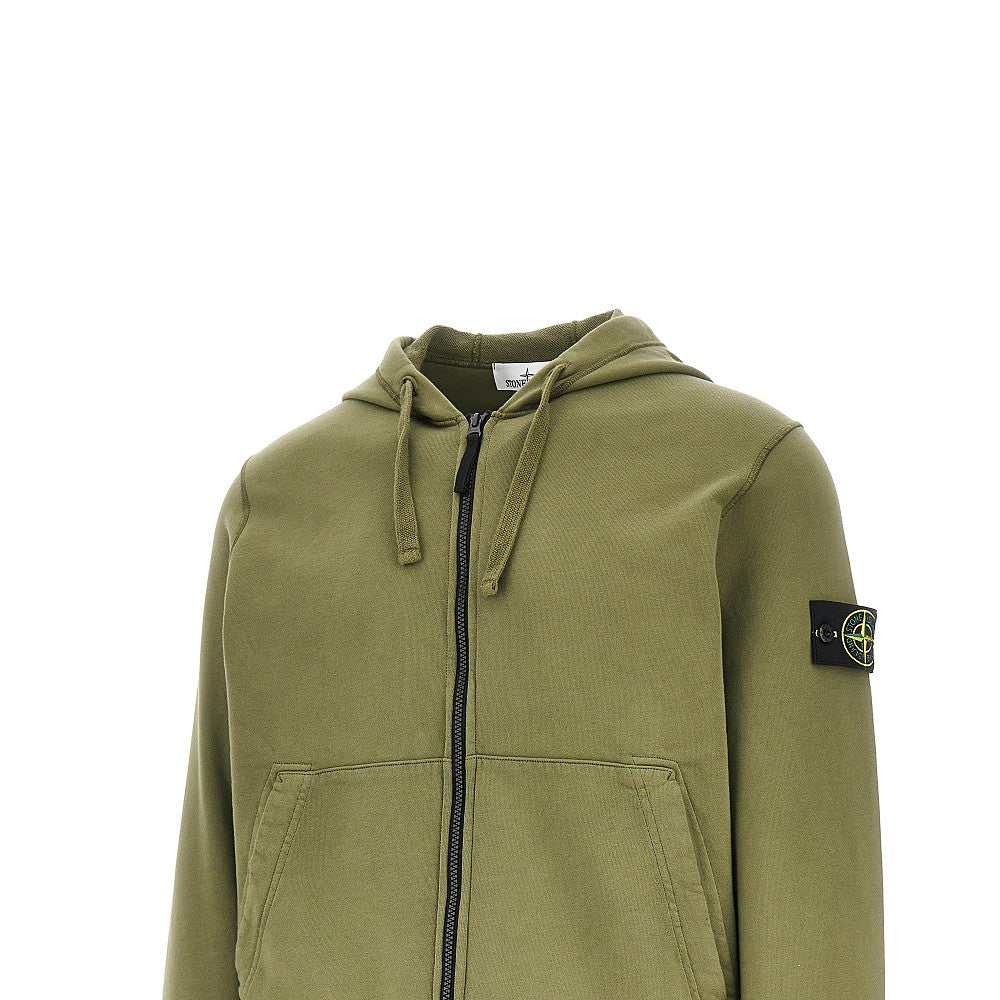 Felpa full-zip in cotone biologico