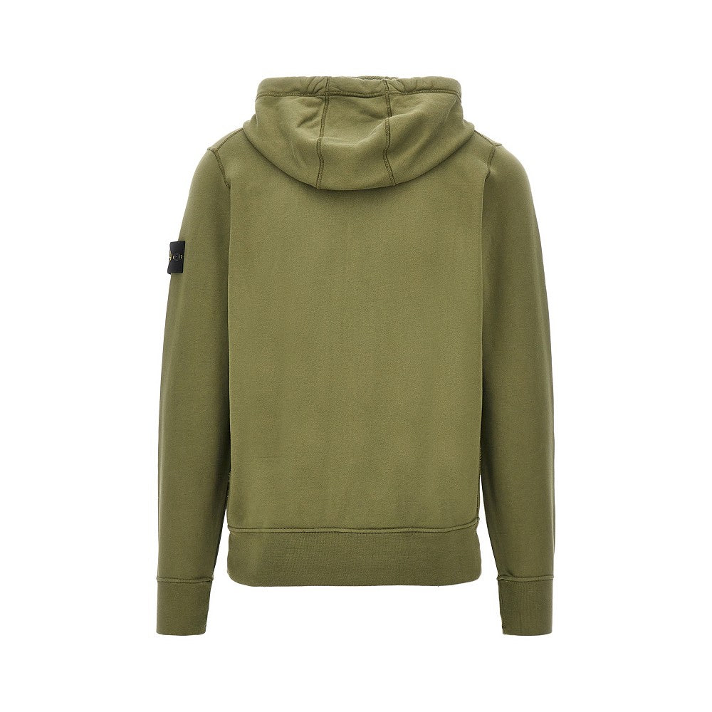 Felpa full-zip in cotone biologico