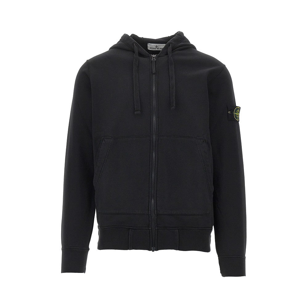 Felpa full-zip in cotone biologico