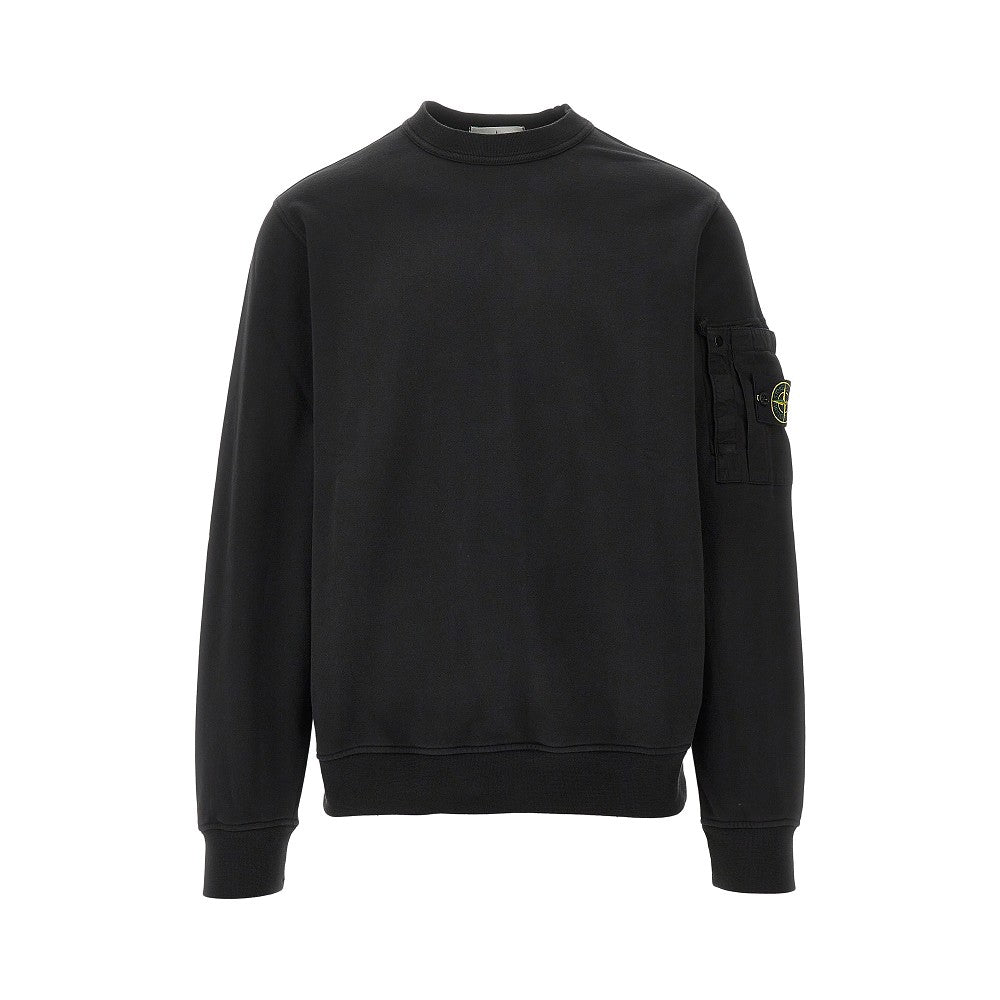 Crewneck sweatshirt with ripstop pocket