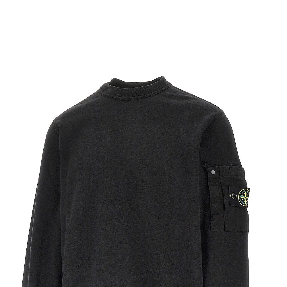 Crewneck sweatshirt with ripstop pocket