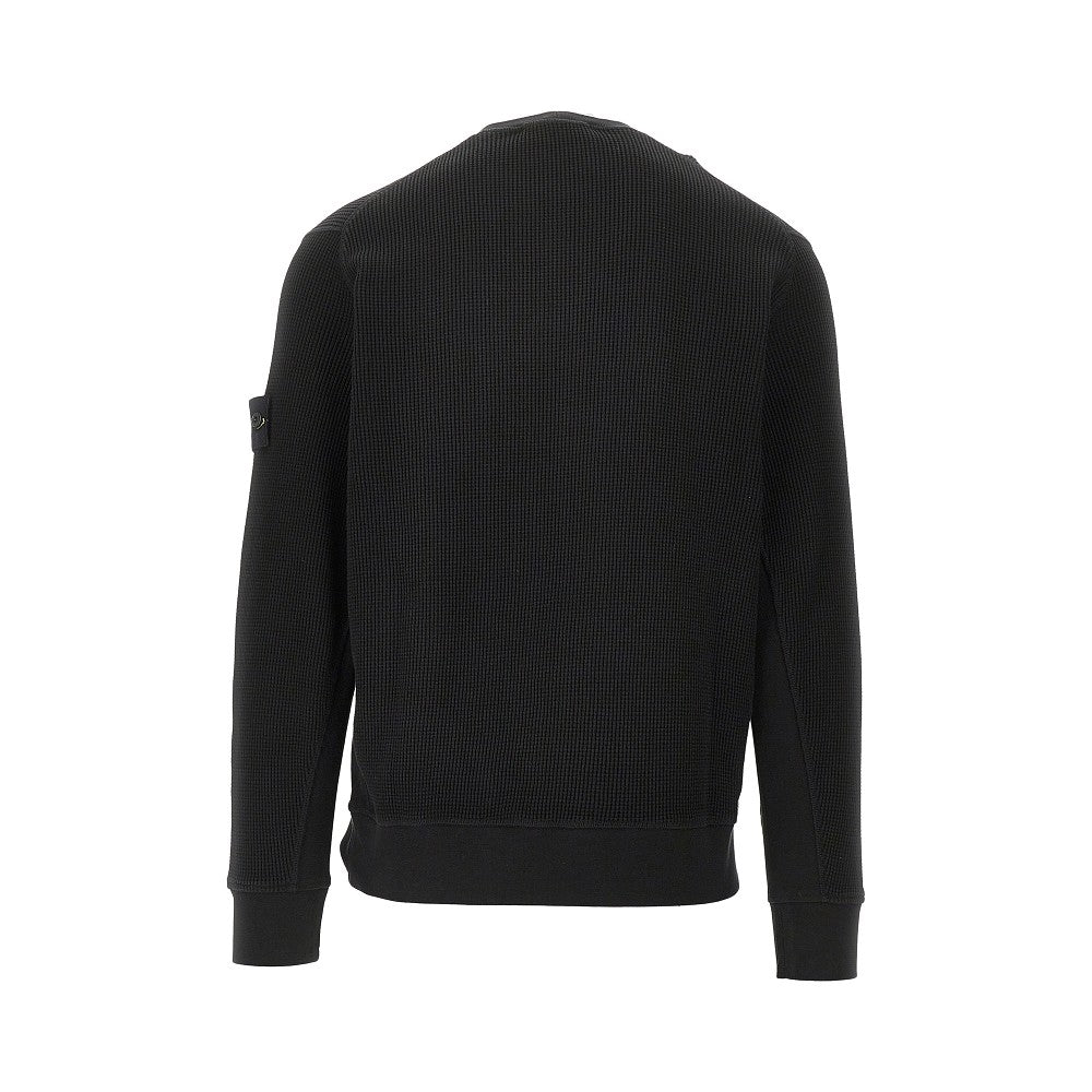Waffle cotton sweatshirt