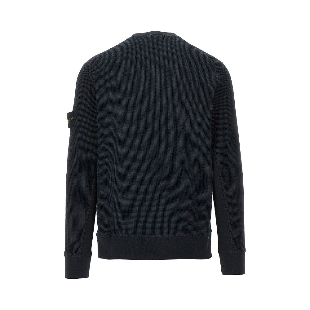 Waffle cotton sweatshirt