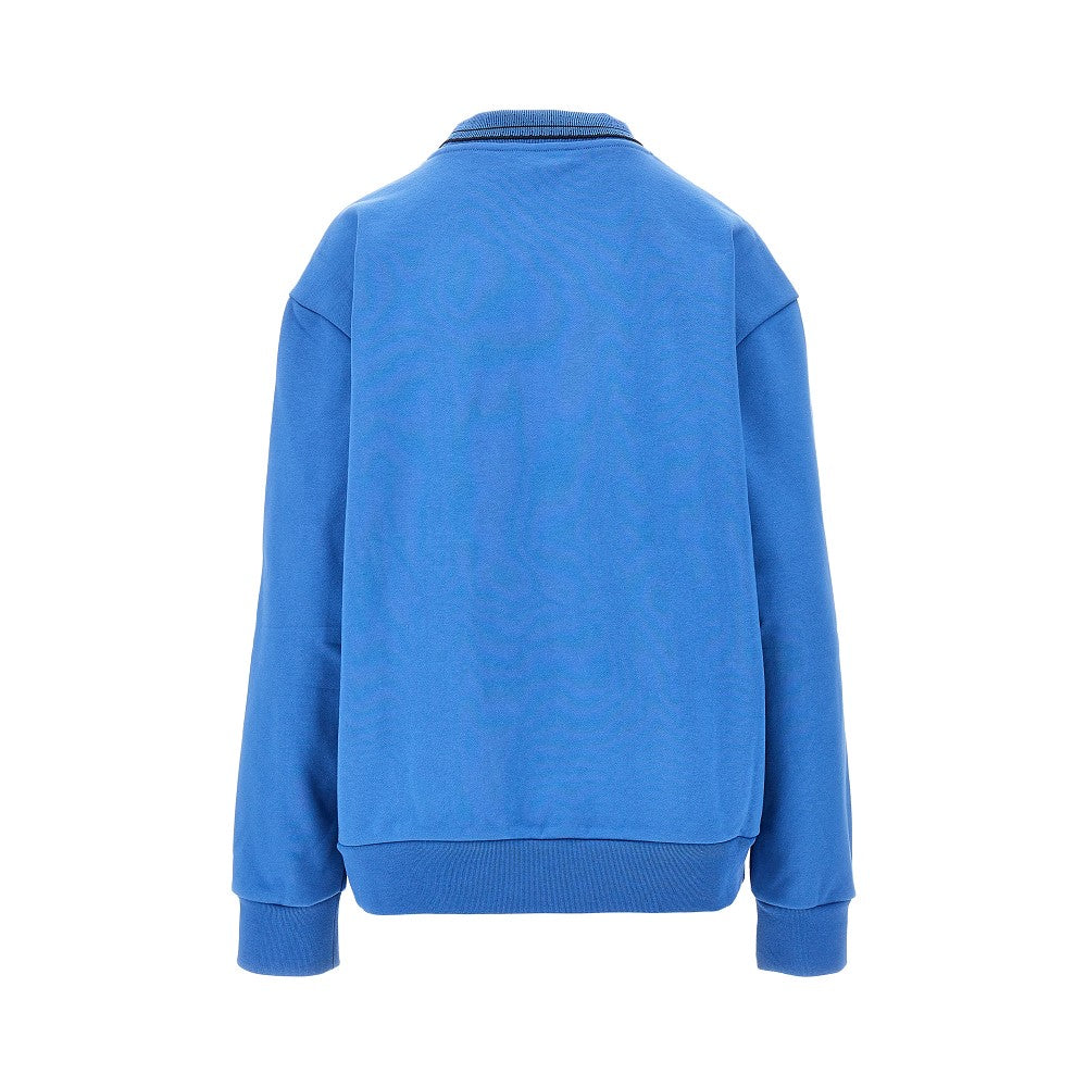 Cotton sweatshirt with scalloped collar
