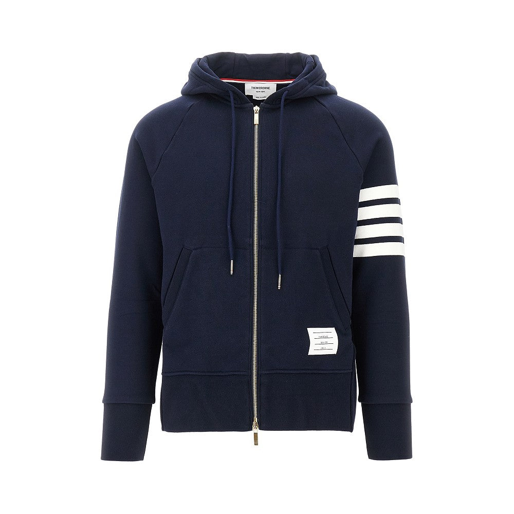 Full-zip hoodie with 4 Bar detail