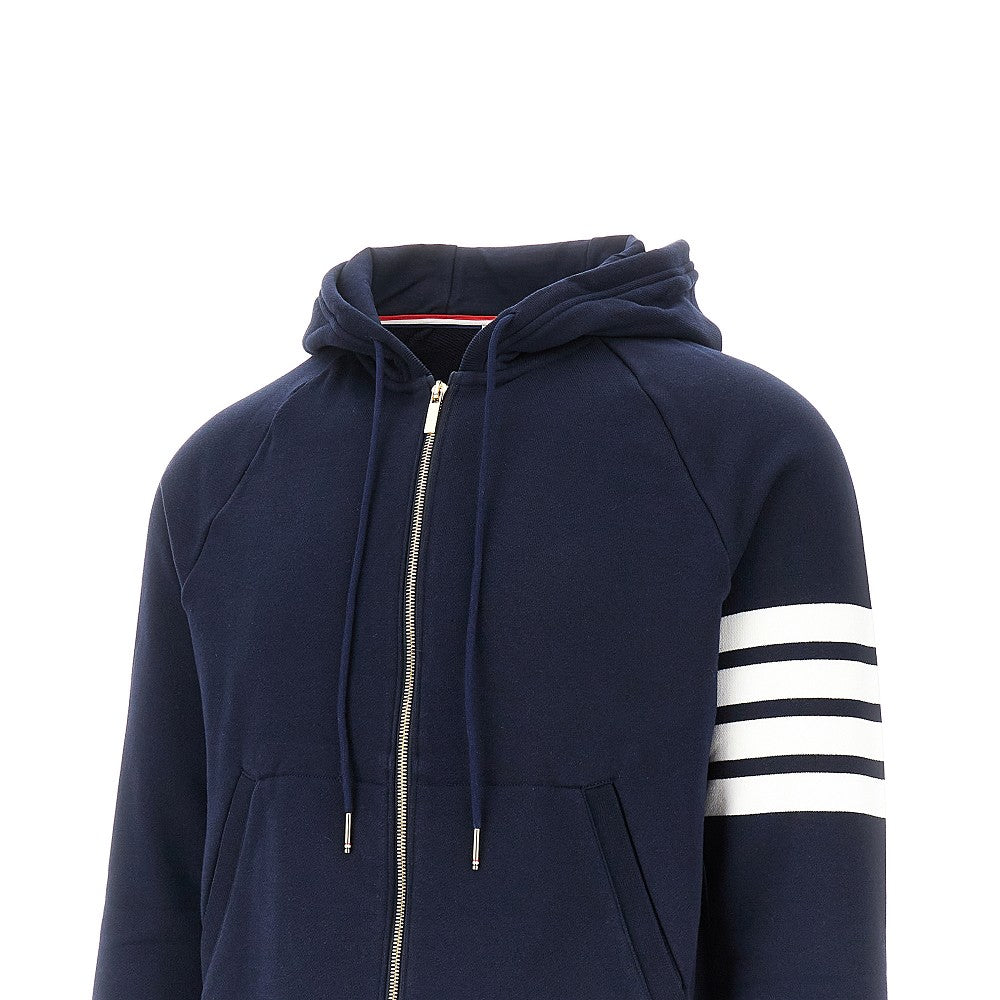 Full-zip hoodie with 4 Bar detail