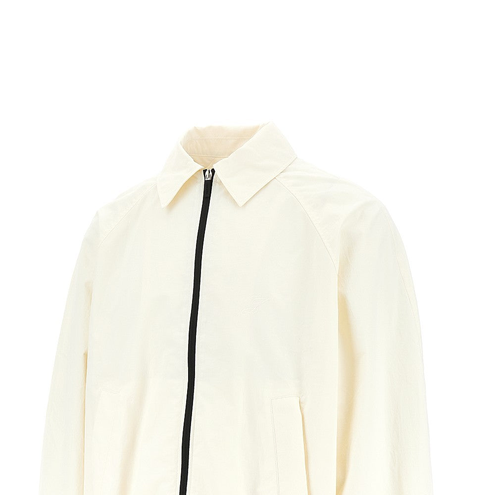 Windbreaker jacket with logo embroidery