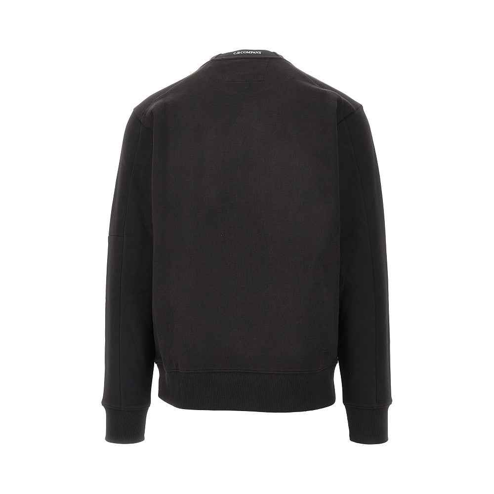 Crewneck sweatshirt with lens inlay