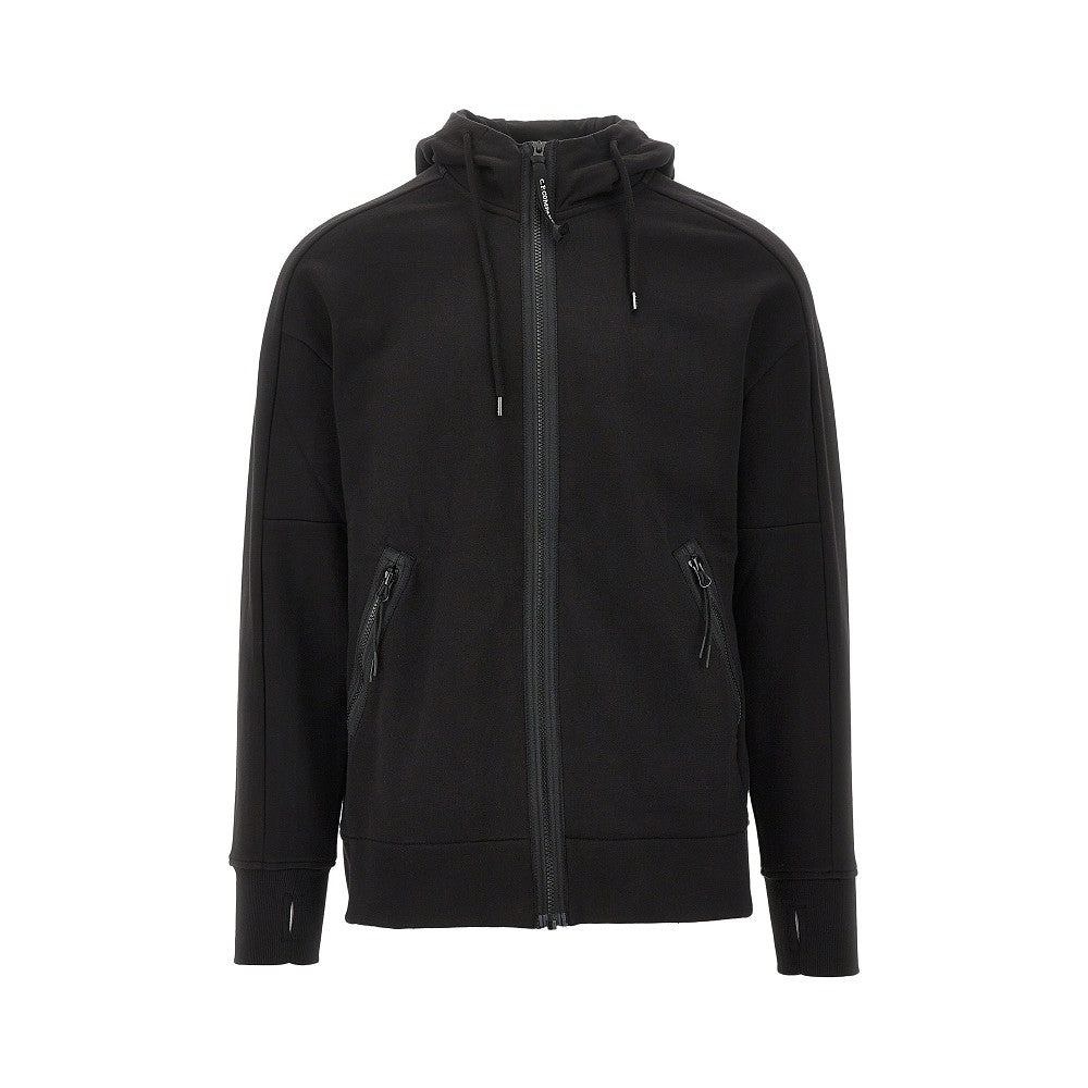 Goggle hood full-zip sweatshirt
