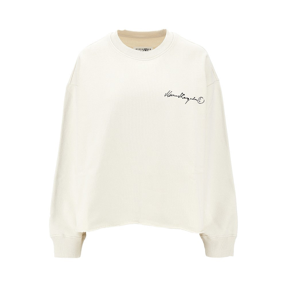 Calligraphic logo print sweatshirt