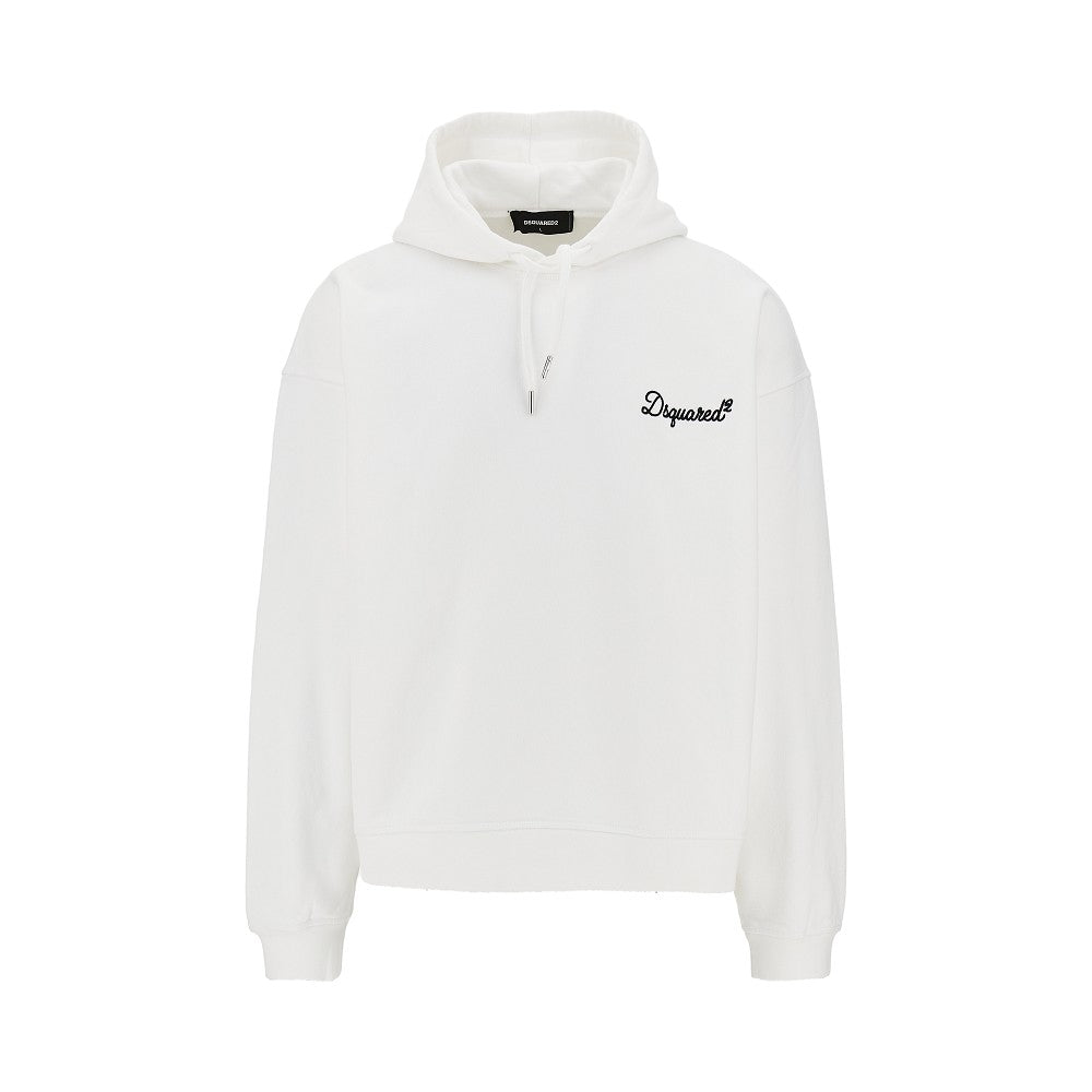 Felpa con cappuccio e logo ricamato