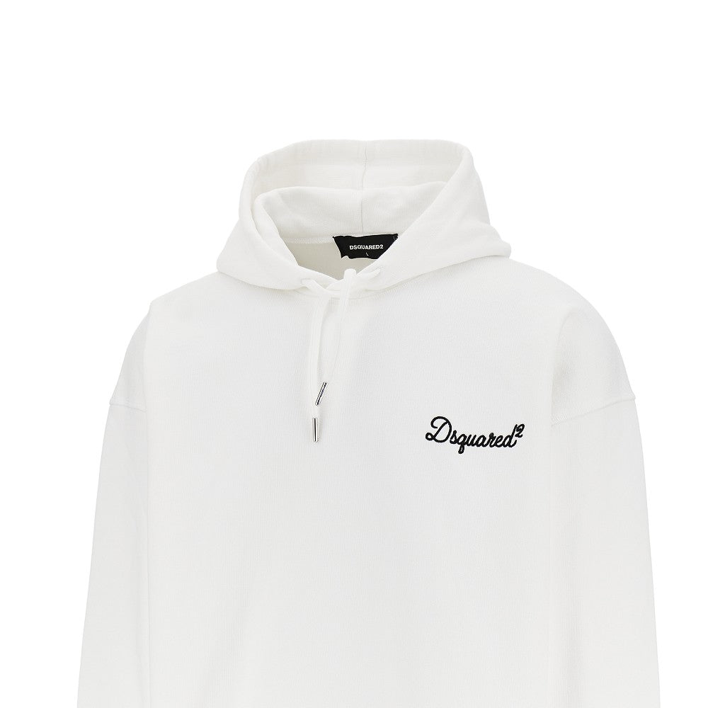 Felpa con cappuccio e logo ricamato