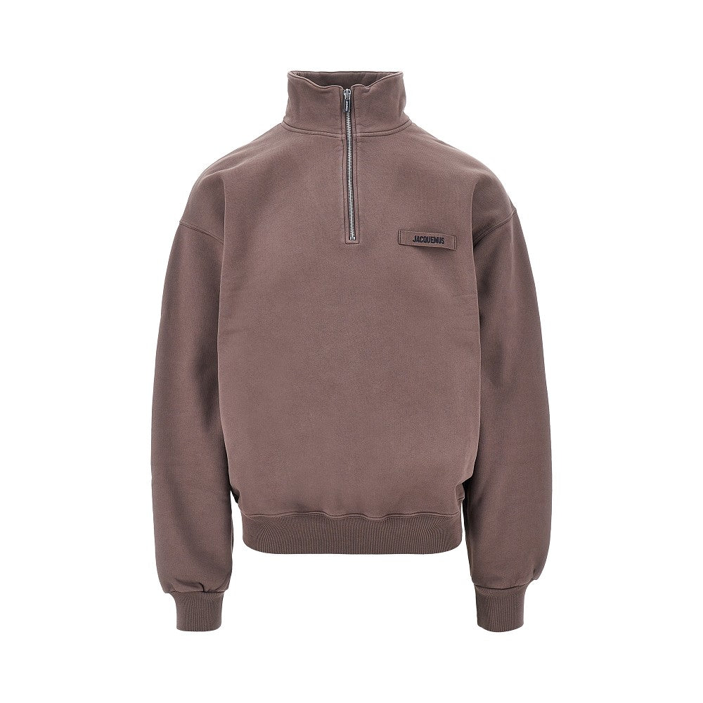 'Gros Grain' half-zip sweatshirt