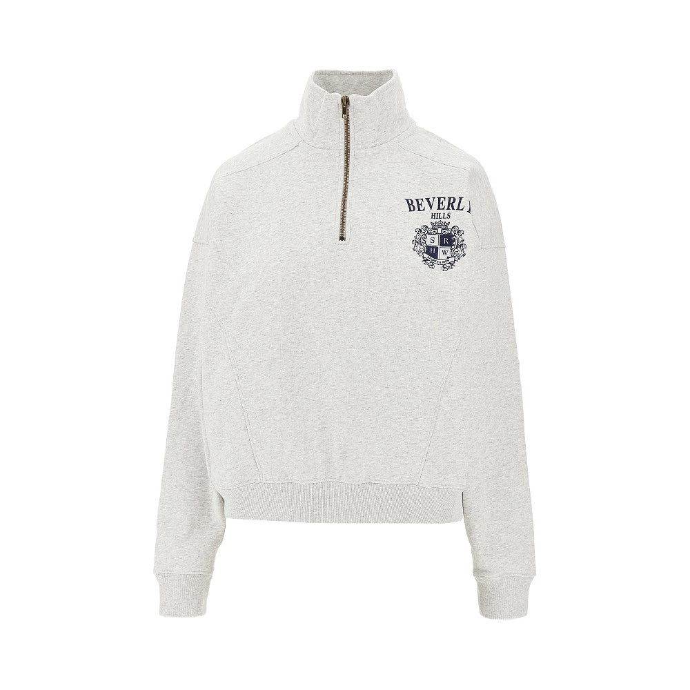 Felpa con mezza zip 'BH Crest'