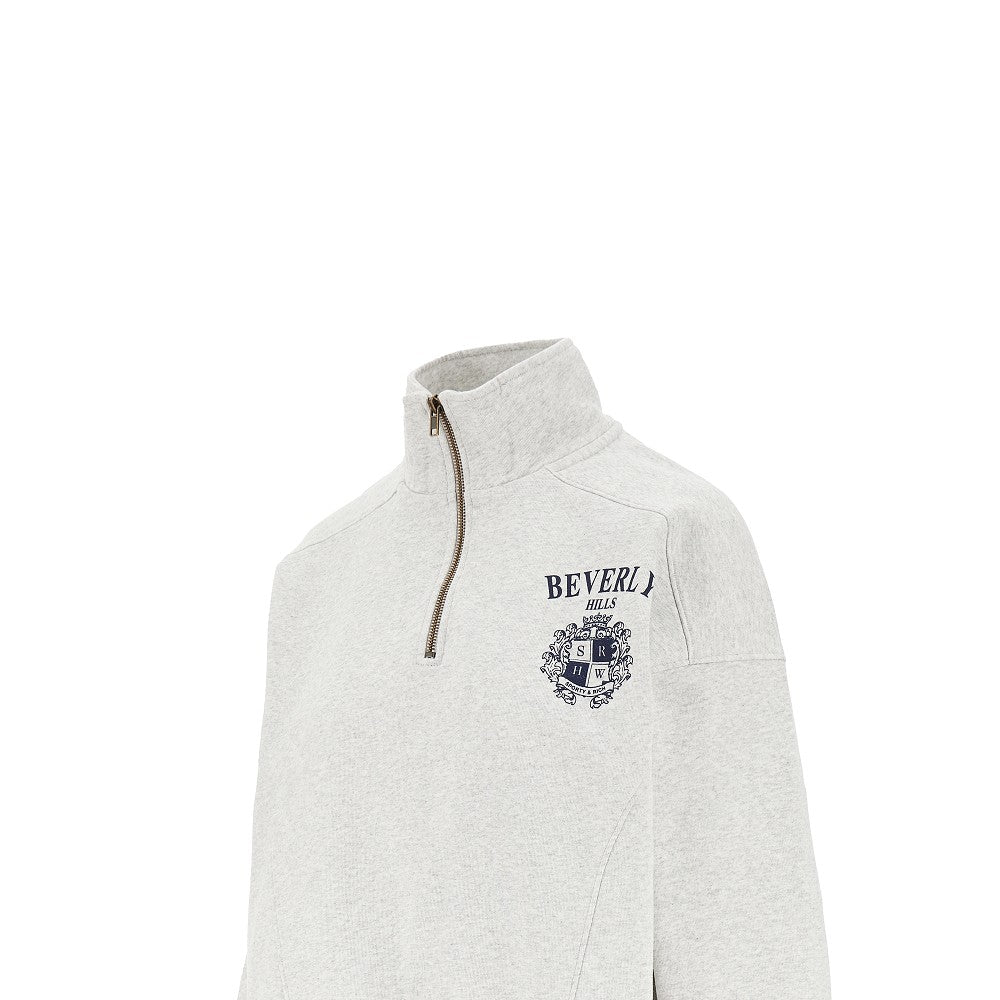 Felpa con mezza zip 'BH Crest'