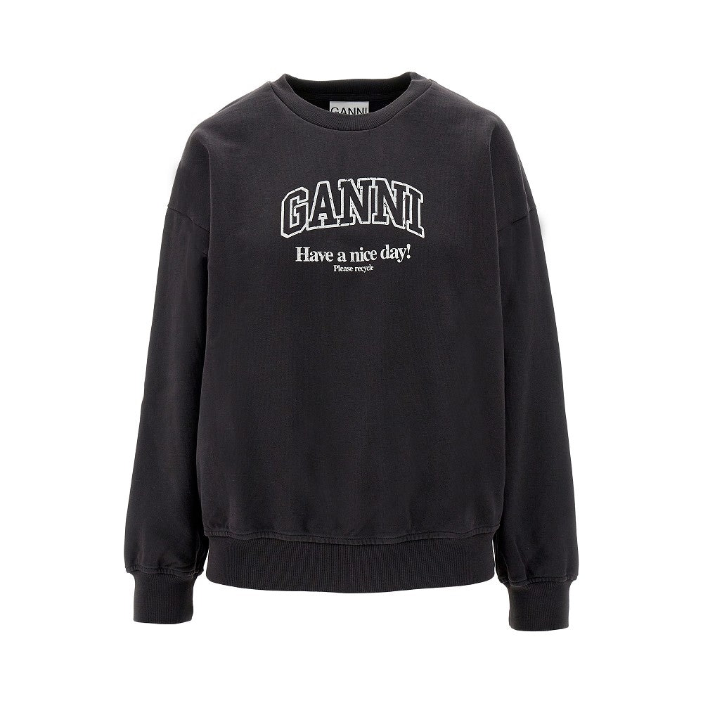 Logo print organic cotton sweatshirt