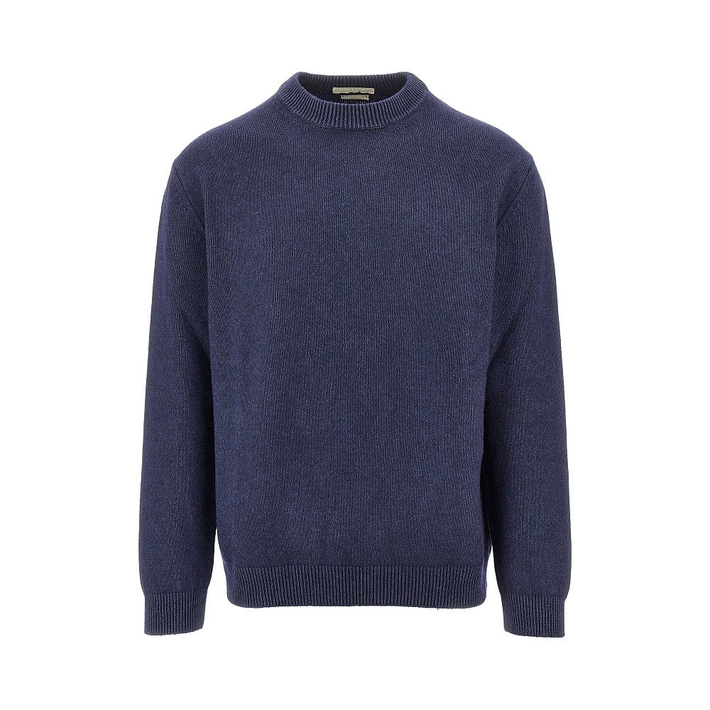 Pullover girocollo in cachemire rigenerato