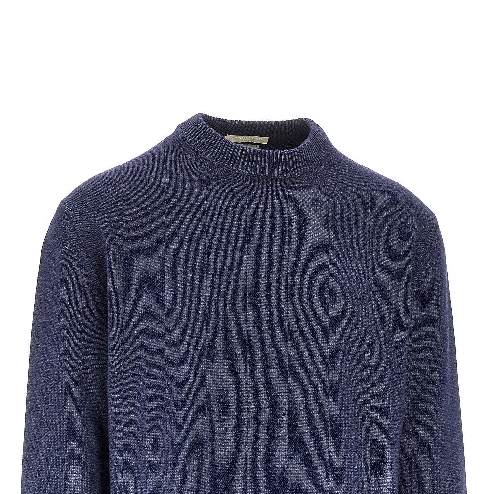 Pullover girocollo in cachemire rigenerato