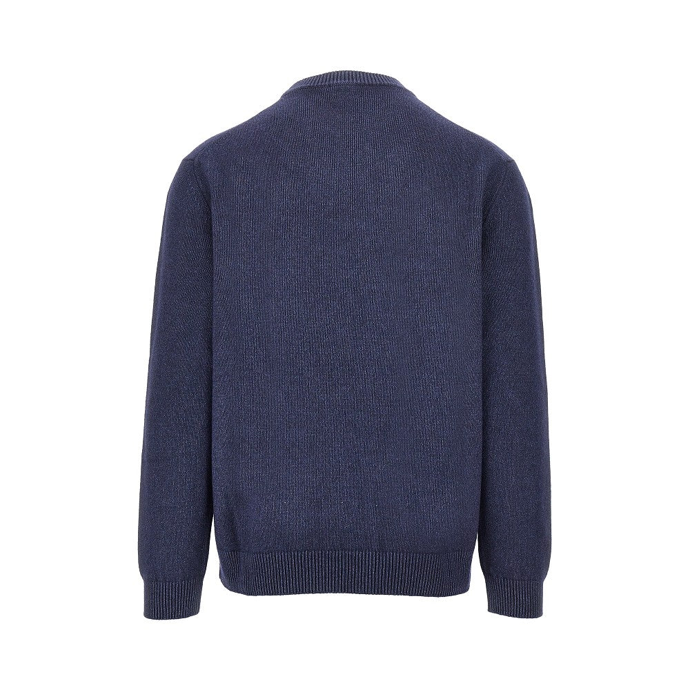 Pullover girocollo in cachemire rigenerato
