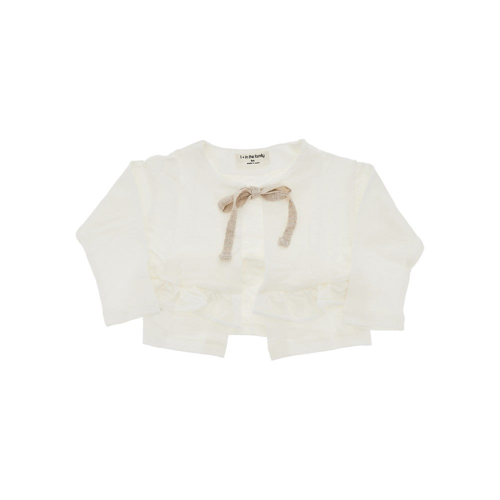 Linen jersey cardigan