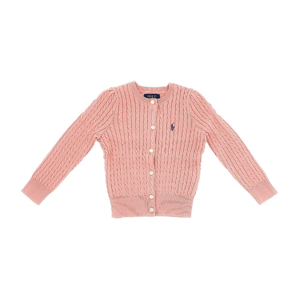 Cardigan in cotone a trecce