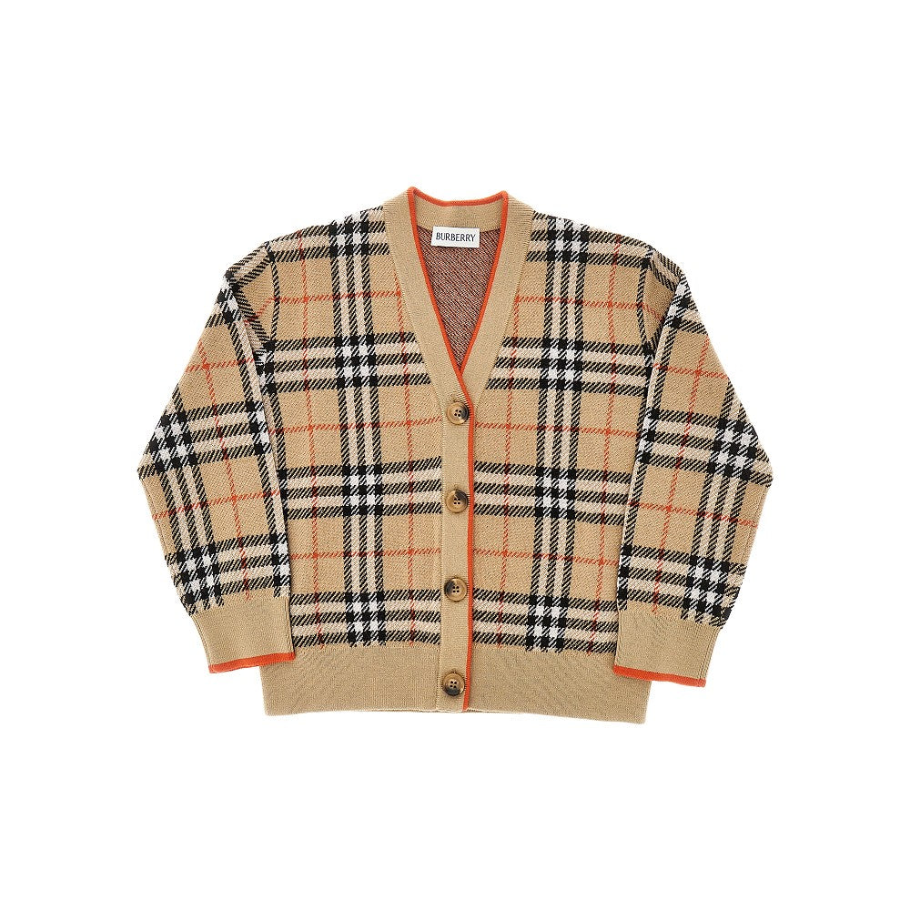 Cardigan in lana Check