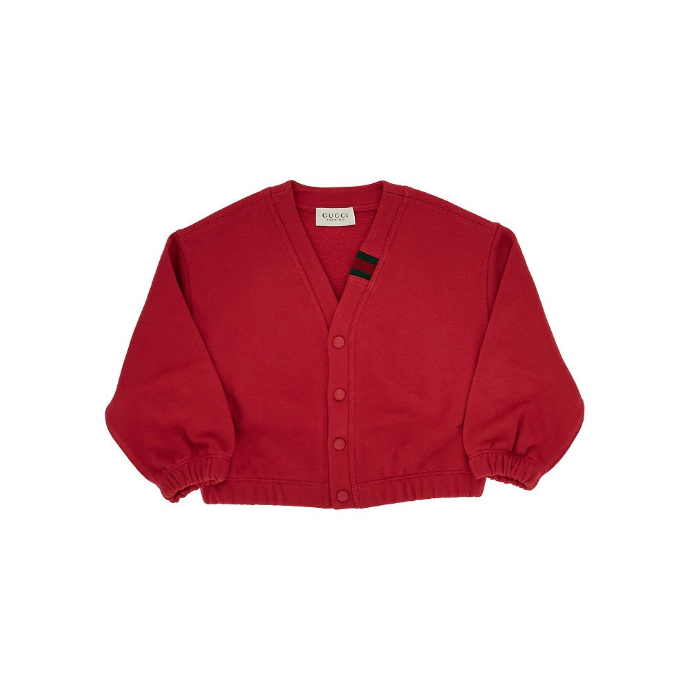Cotton cardigan with Web detail - KIDS
