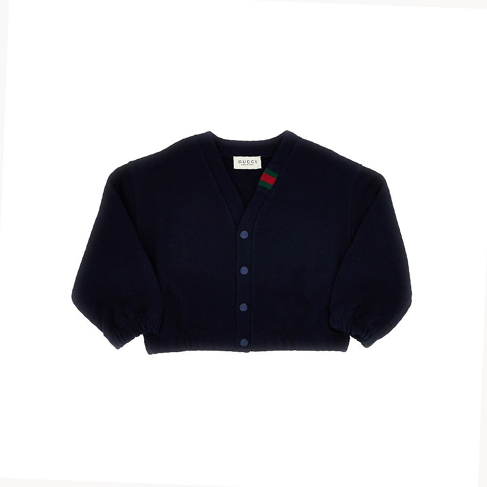 Cardigan in felpa con dettaglio Web