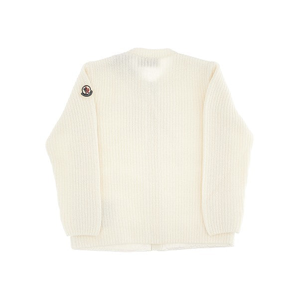 Cardigan in lana e nylon imbottito