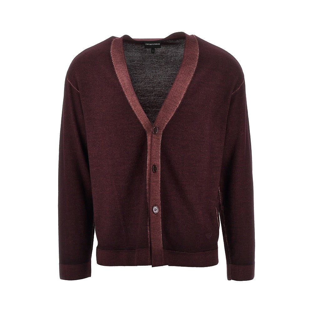 Virgin wool knitting cardigan