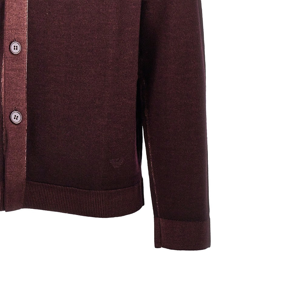 Virgin wool knitting cardigan