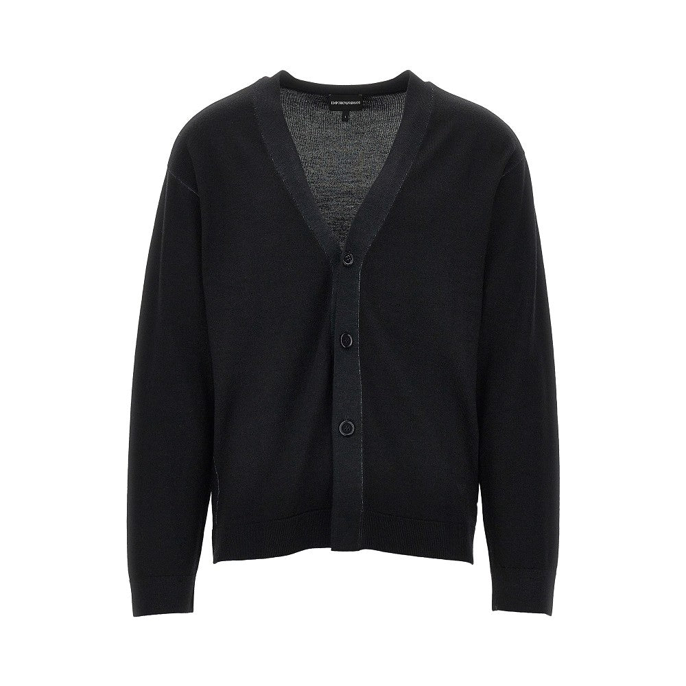 Virgin wool knitting cardigan