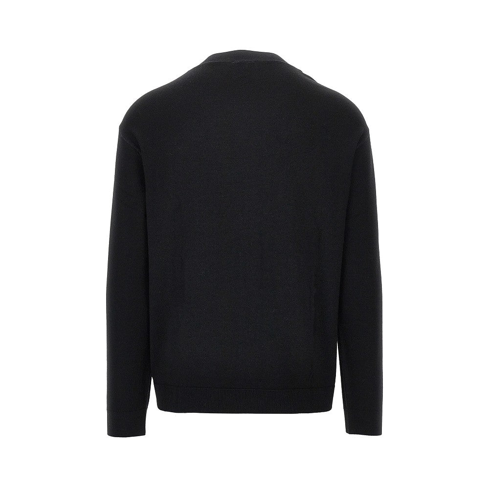 Virgin wool knitting cardigan