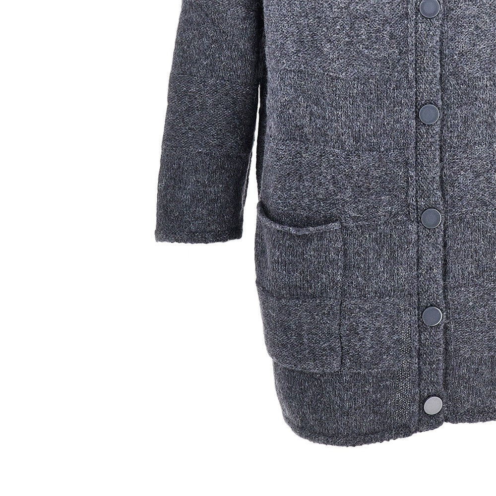 Alpaca-blend long cardigan
