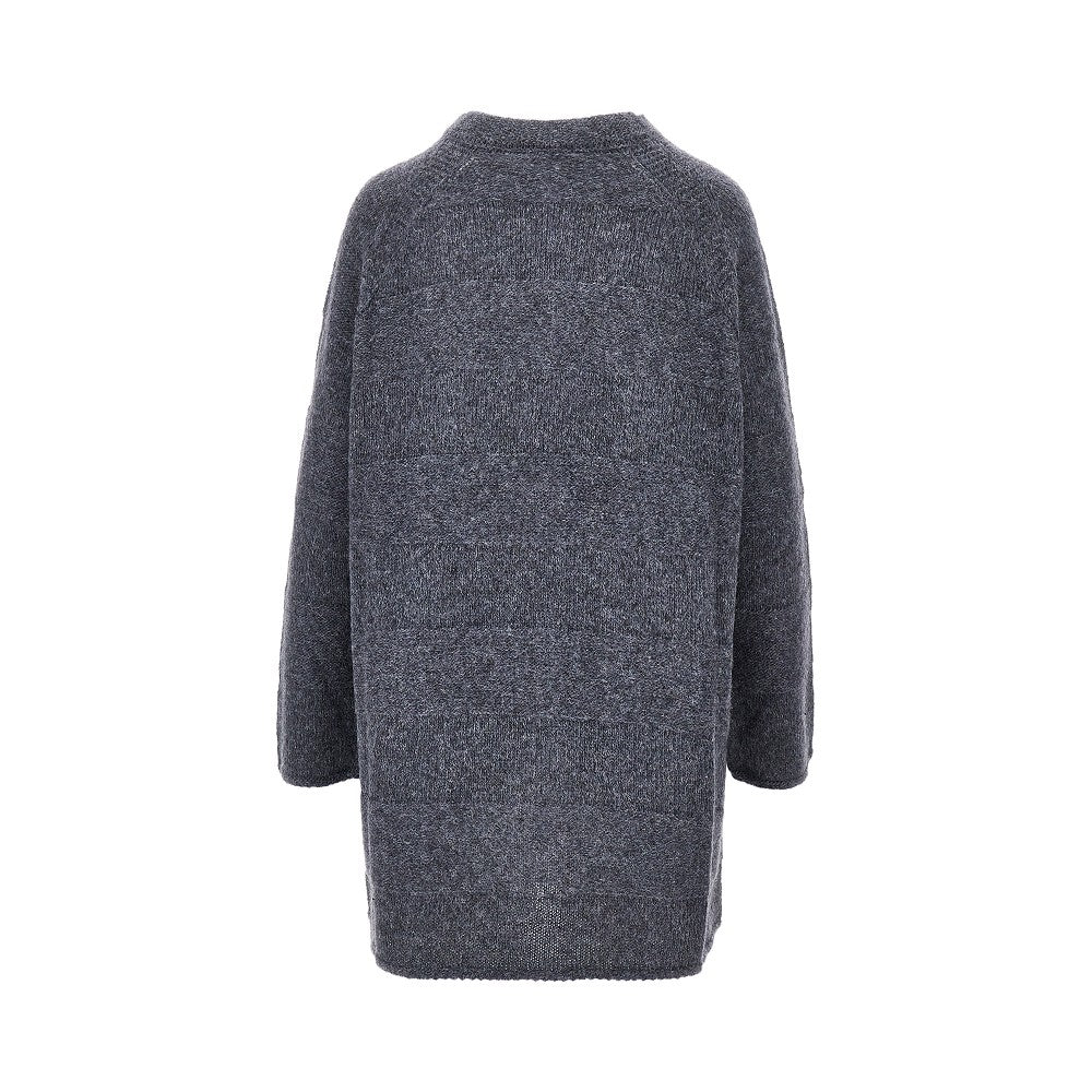 Alpaca-blend long cardigan