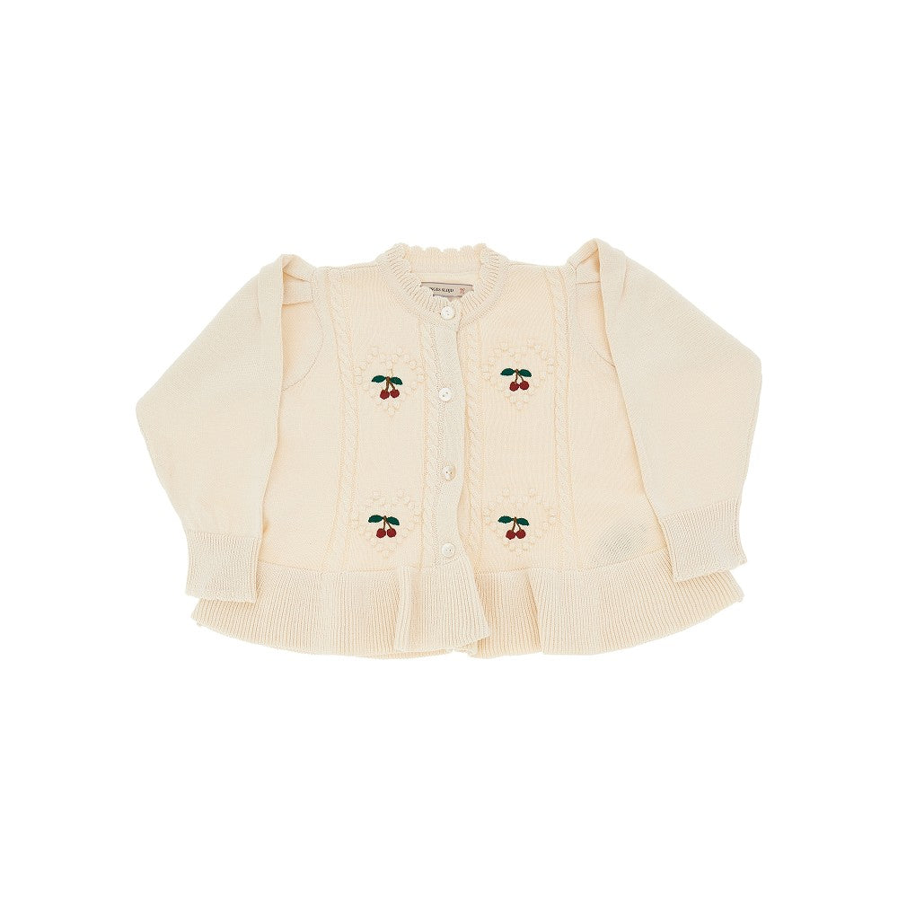 Cardigan in cotone ricamato 'Soleil'