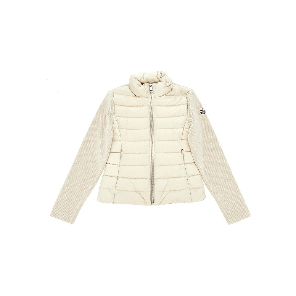 Cardigan in nylon e maglia stretch