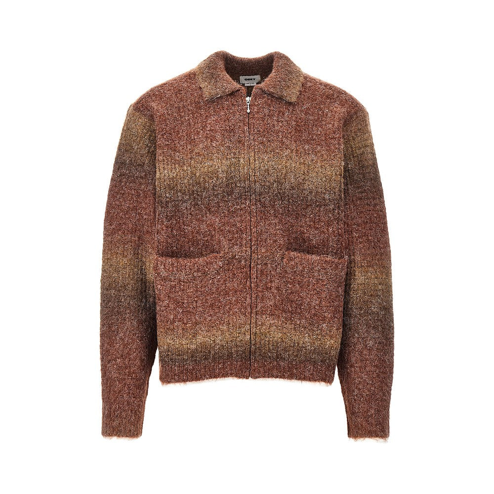 Cardigan con zip 'Anton Gradient'