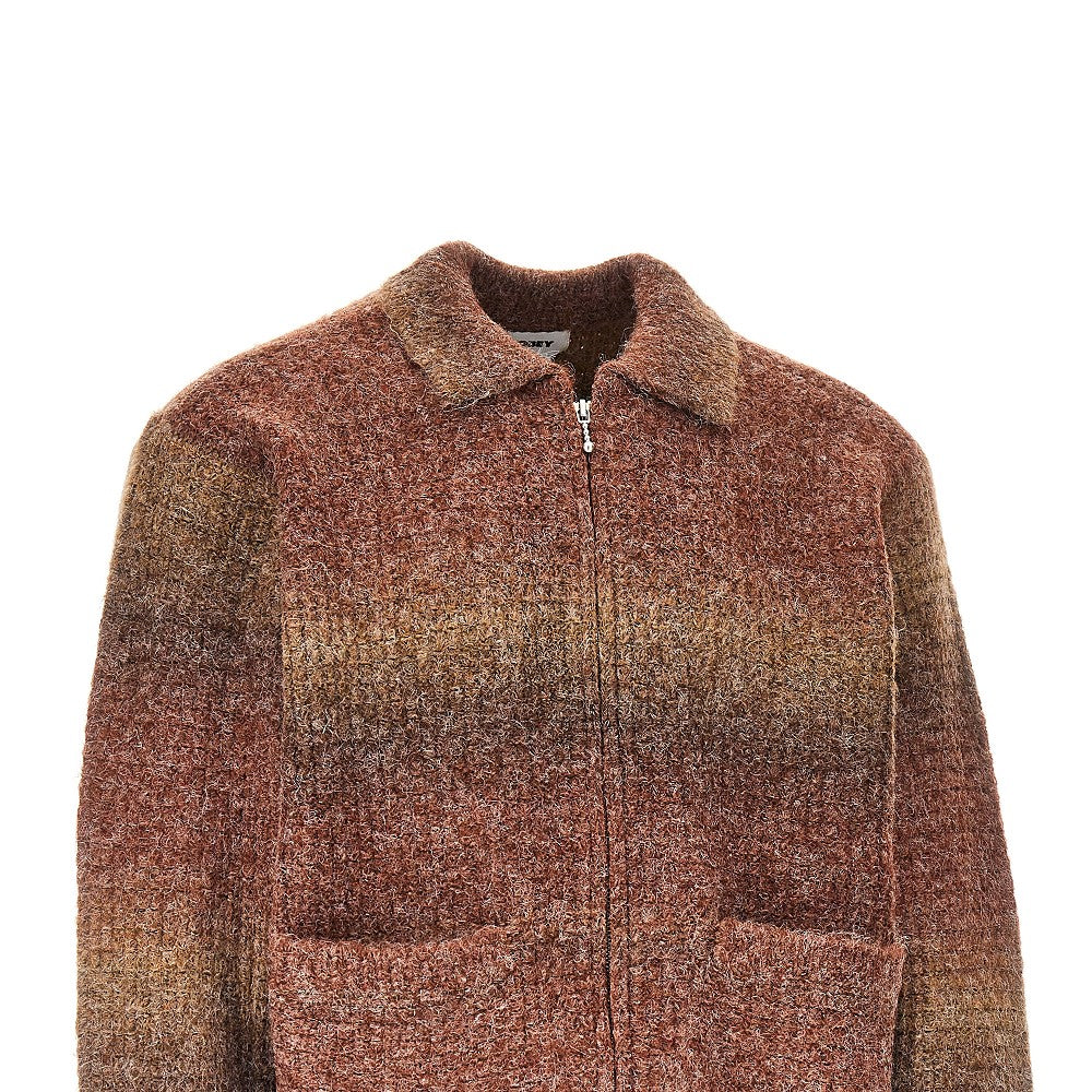 Cardigan con zip 'Anton Gradient'
