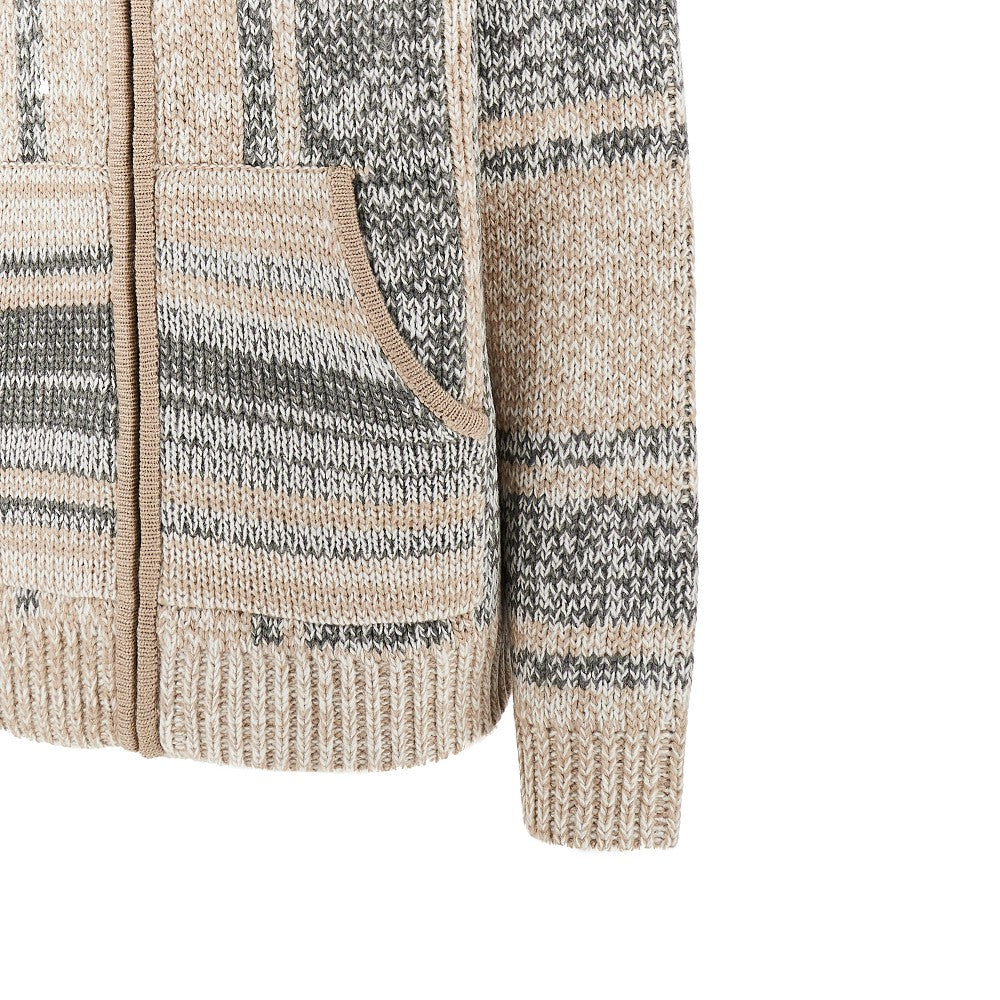 'Baja' knitted full-zip hoodie