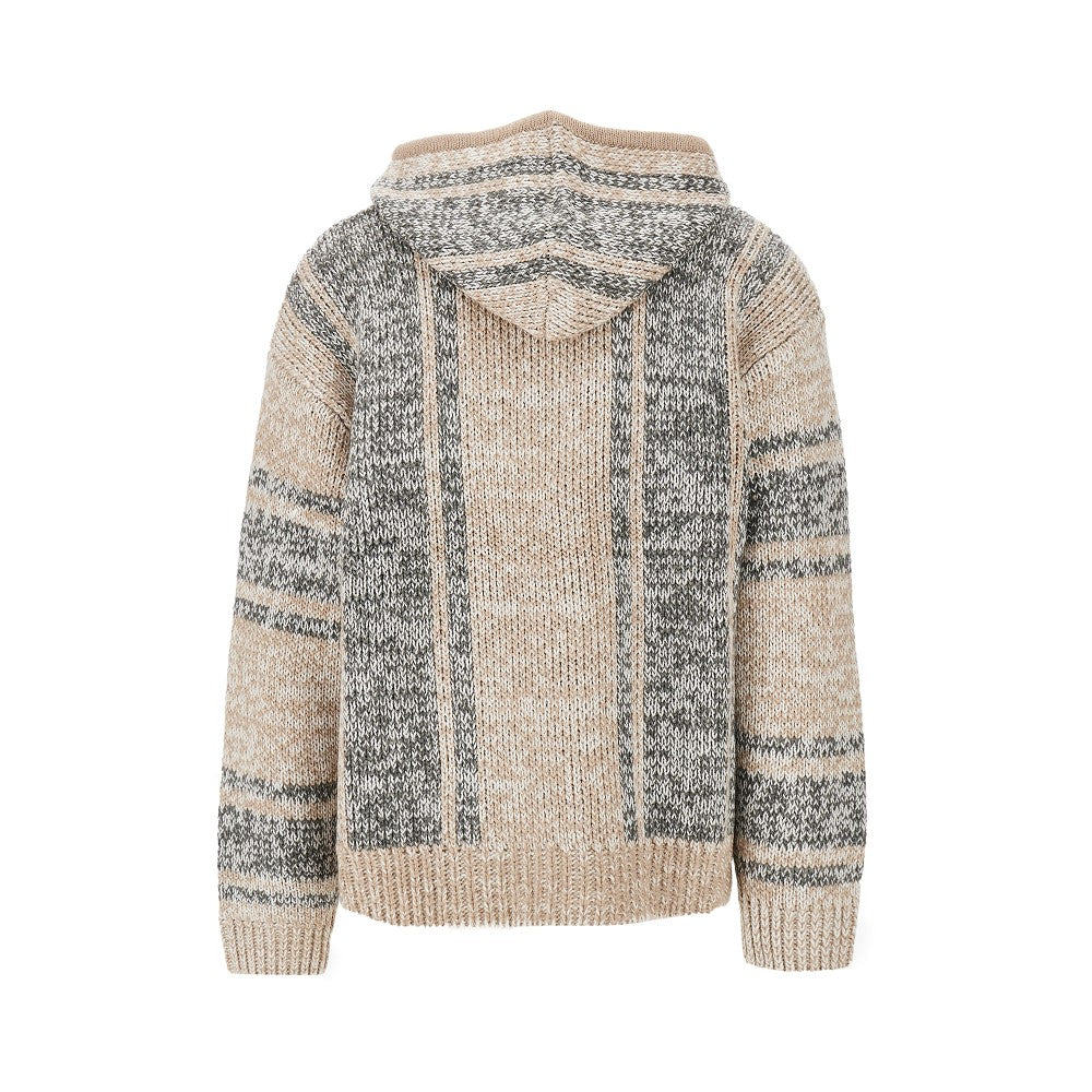 'Baja' knitted full-zip hoodie