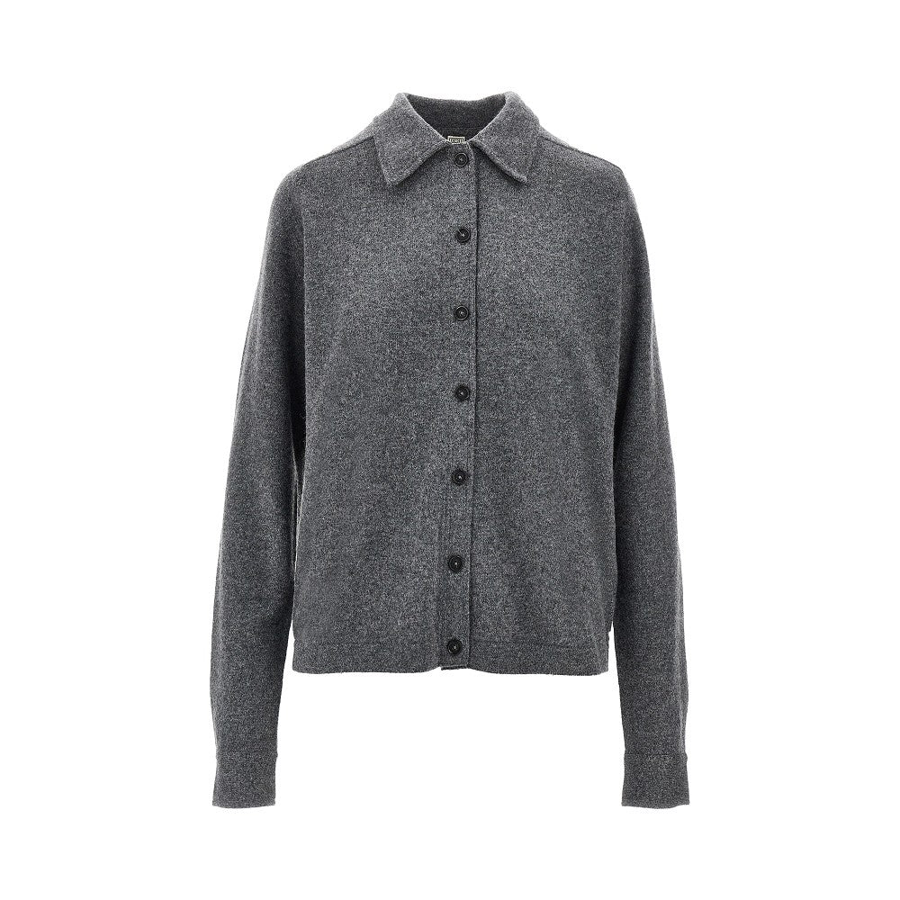 Cardigan in cachemire con colletto
