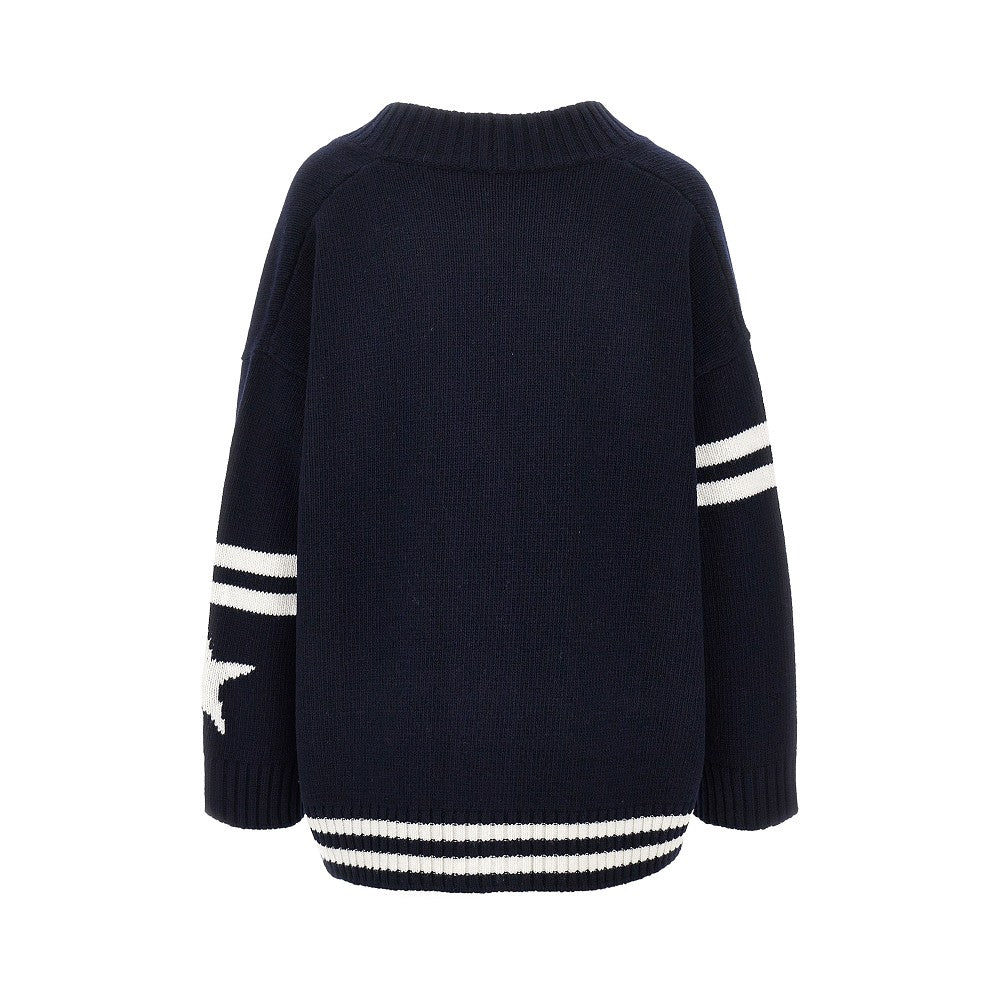 Cardigan in maglia con logo