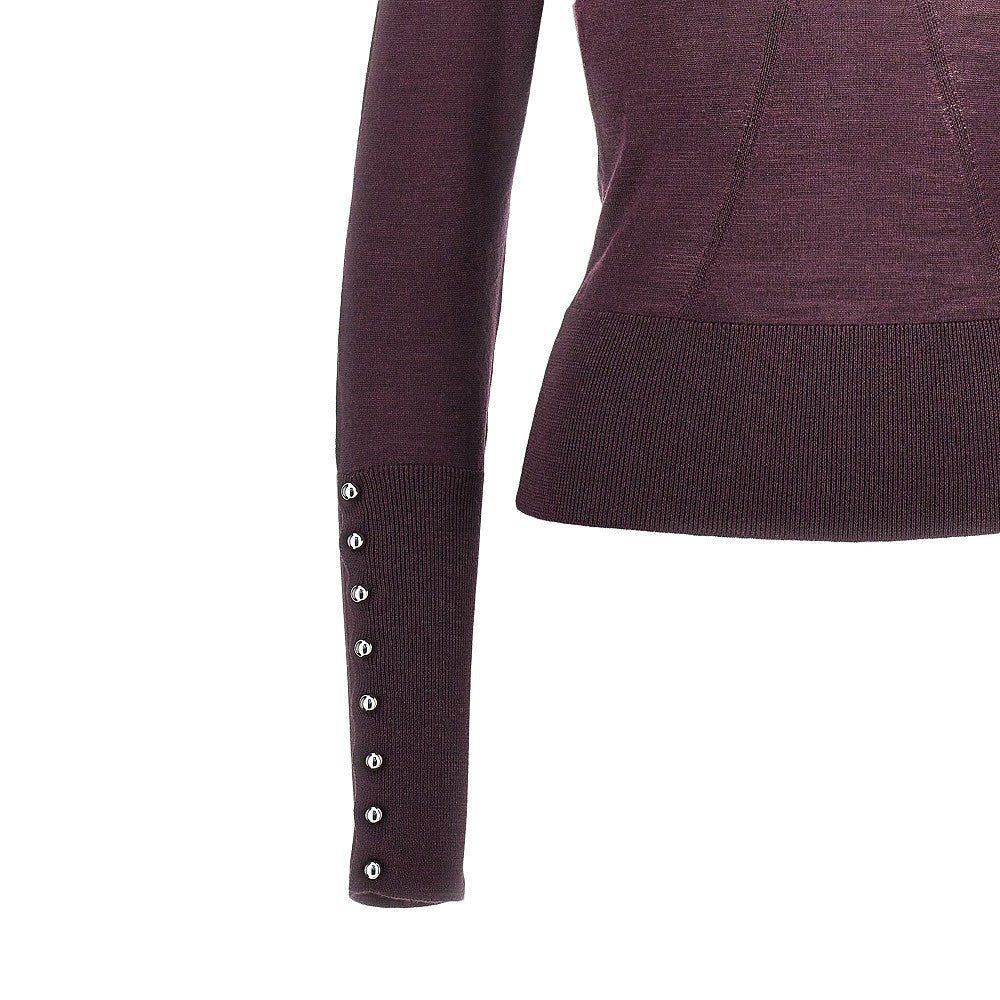 Pullover in misto lana merino e seta