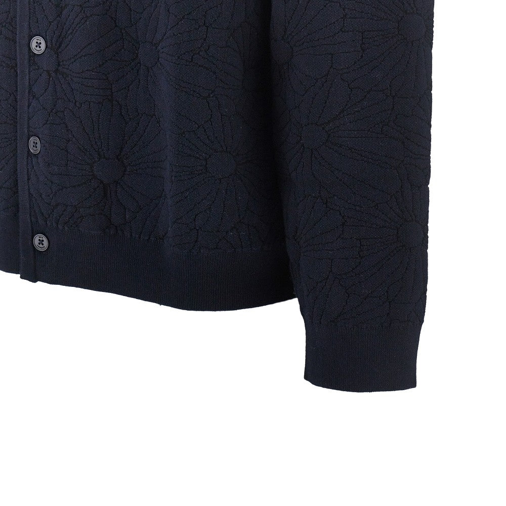 'Alban' jacquard knit cardigan