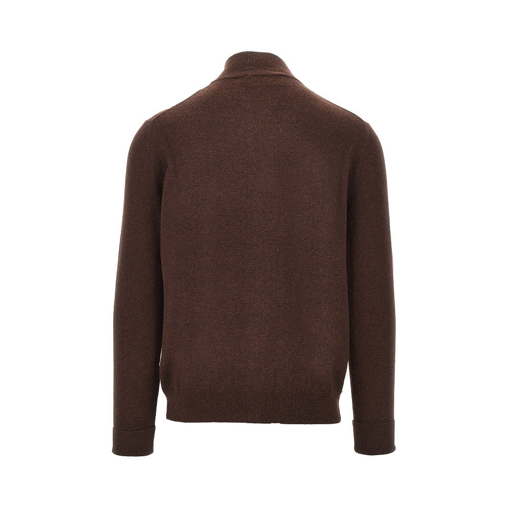 Cardigan in cachemire a rombi