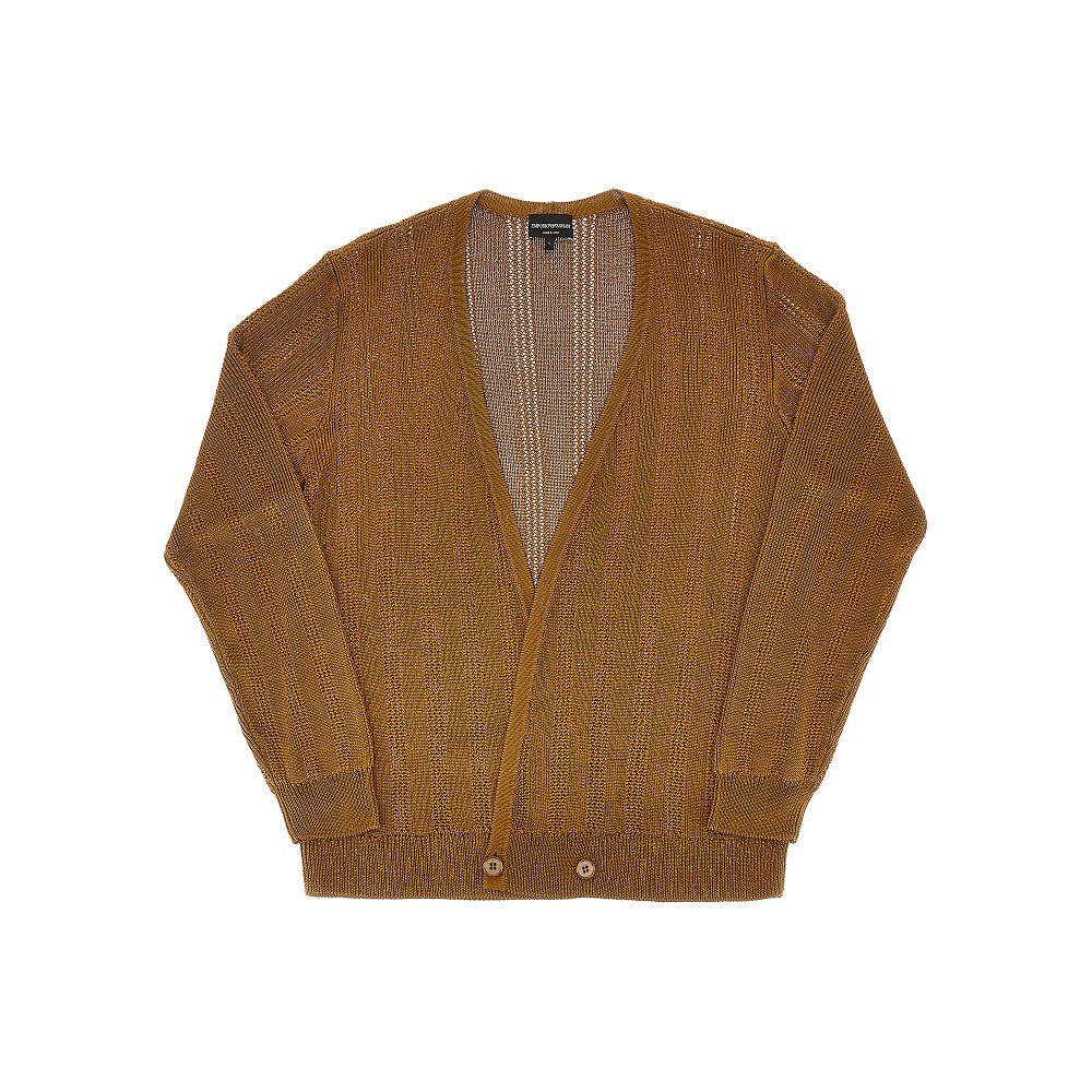 Openworked viscose cardigan