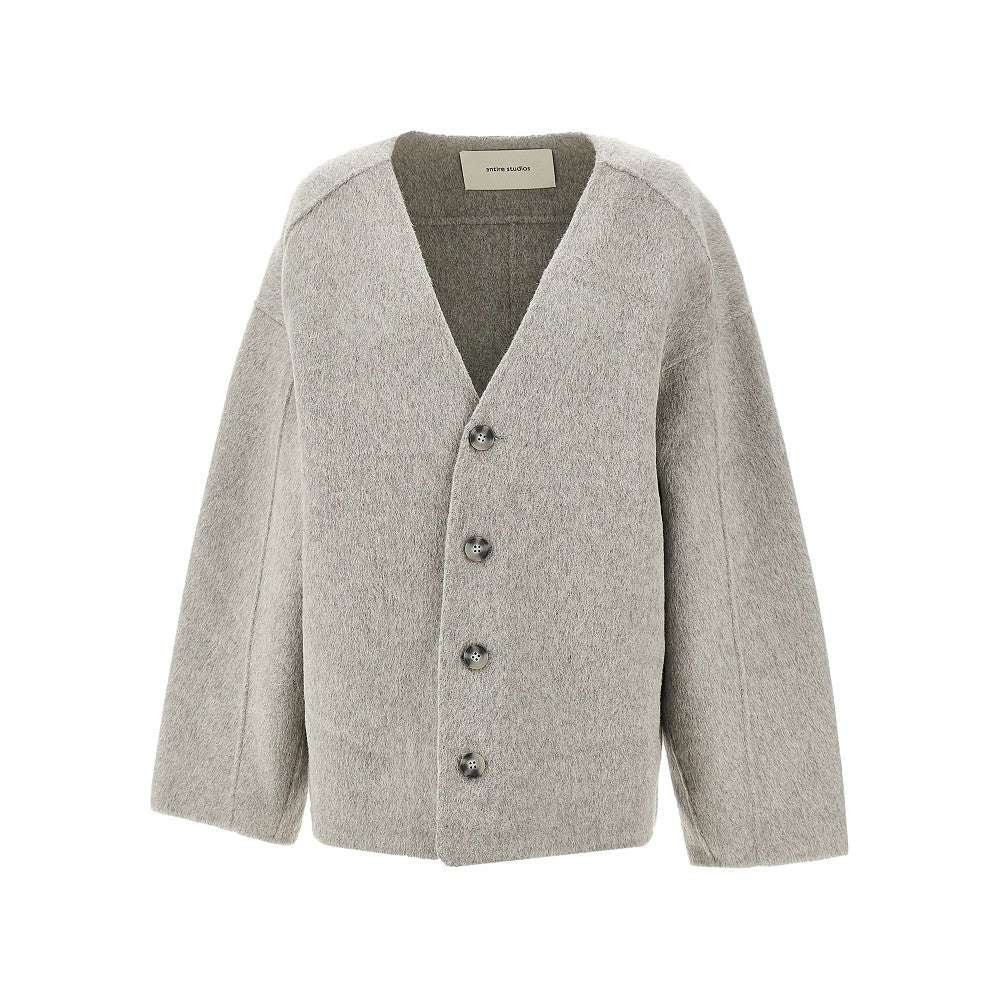 Double collarless jacket